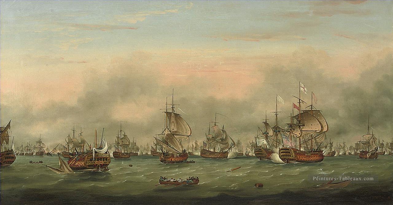 Thomas Mitchell La bataille de la guerre des mers de Saintes Peintures à l'huile